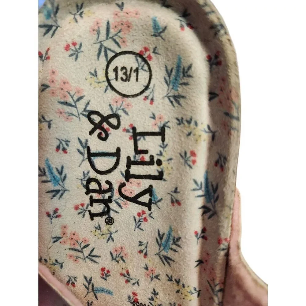 Lily and Dan pink footbed sandals, Size 13/1